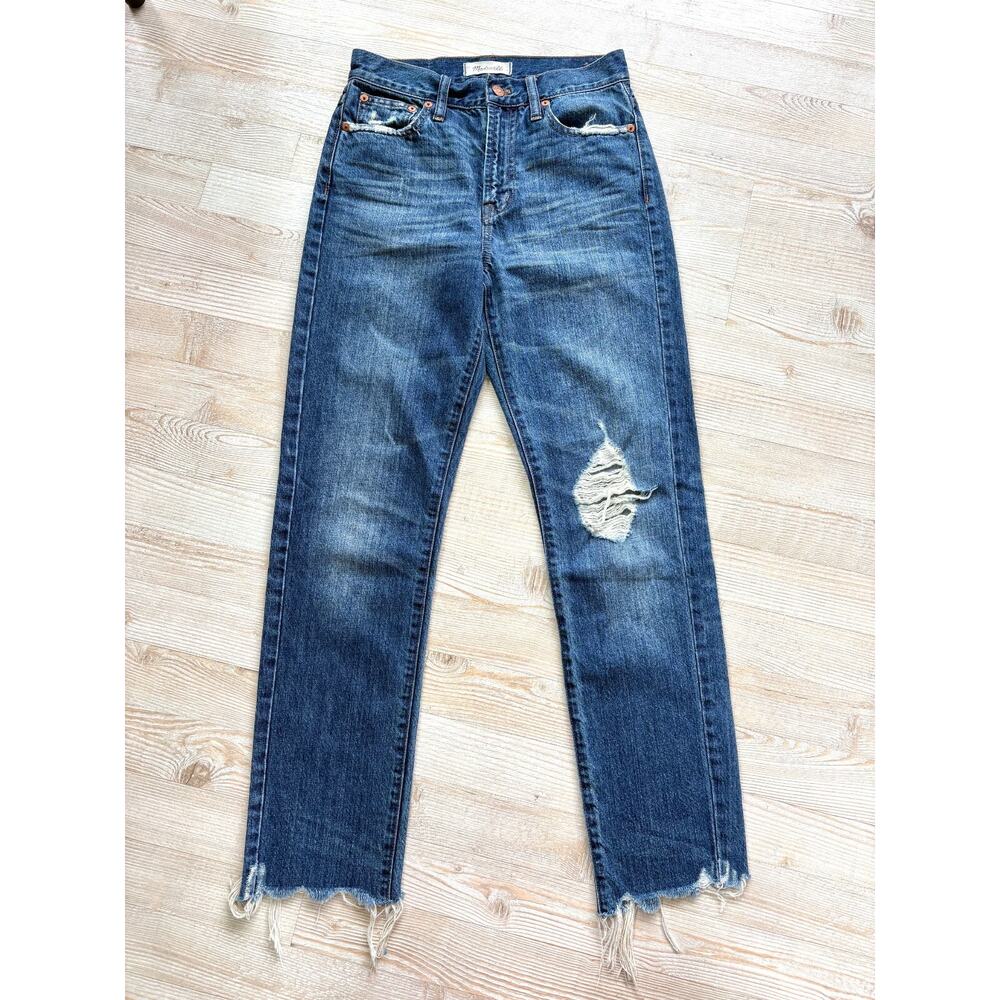 Distressed Blue Jeans